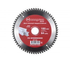 Диск пильный твердосплавный Special (185х30/20/16 мм; 64 зуба) MONOGRAM 087-232 