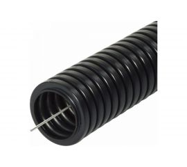 Гофрированная труба ЭРА ПНД черный d 25мм с зонд. легкая 10м Б0043777 