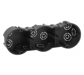 Установочная коробка ЭРА КУТ 3х местная, 212х70х45мм, для твердых стен, саморезы, IP20, 45/900 Б0047214 