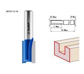 Фреза пазовая прямая ПРОФЕССИОНАЛ (12х19х46 мм; хвостовик 8 мм) Зубр 28753-12-19 
