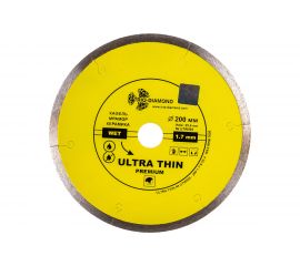 Диск алмазный отрезной Сплошной Ультратонкий Ultra Thin hot press (200х25.4 мм) TRIO-DIAMOND UTW505 