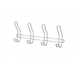 Вешалка с 4 крючками Рыжий кот W4048 хром, металл, шурупы 005131 