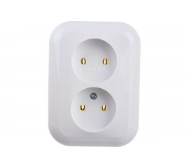 Розетка Bylectrica 2-местная СУ, серия ГАРМОНИЯ, белый, РС16-237 