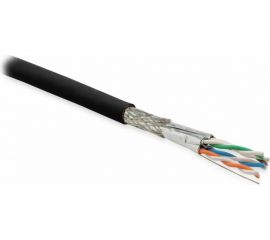 Кабель Hyperline, SFTP4-C6A-S23-OUT-PE-BK-500 500м витая пара, экранированная S/FTP, кат.6а 359207 