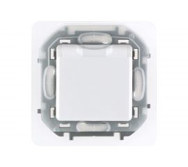 Розетка Legrand 2К+З IP 44 с откидной крышкой и шторками 16 А - 250 В - INSPIRIA - белый 673740 