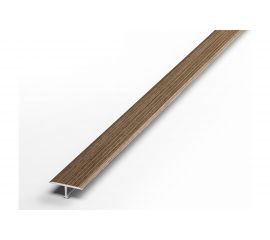 Порог прямой Т-образный алюминиевый ЛУКА (5 шт, 20 мм, 2,7 м, ламинирование, Дуб мокко) УТ000020987 