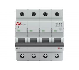 Автоматический выключатель EKF AVERES AV-6, 4P, 32A, C, 6kA, SQ mcb6-4-32C-av 