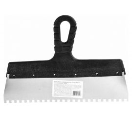 Шпатель из нержавеющей стали Россия 300 мм, зуб 6х6 мм 85140 