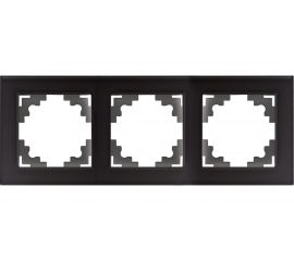 3-местная горизонтальная рамка STEKKER GFR00-7003-05, черный 39520 