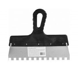 Шпатель из нержавеющей стали Россия 250 мм, зуб 10х10 мм 85129 