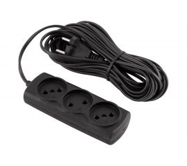 Удлинитель Engy Эконом 10 метров, 3 розетки, черный 186750 