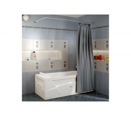 Карниз для шторы на прямоугольную ванну Радомир Г-образный 170х75 хром 1-12-2-0-0-991 