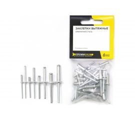 Вытяжные заклёпки Профикреп комб алюм.-сталь пакет, 4,8х12, 30 шт 114033 