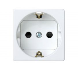 Двухполюсная розетка Simon с заземлением, с защитными шторками, безвинтовой зажим, 16А 250В 27432-65 