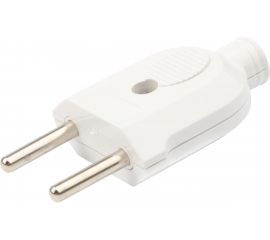 Прямая плоская вилка REXANT без заземления 10А белая 11-8946 