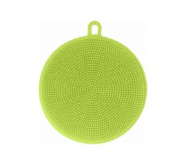 Силиконовая щетка для мытья посуды, овощей и фруктов МУЛЬТИДОМ Круг D10,5 см VL58-9 