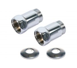 Прямое соединение для полотенцесушителя SG г/ш 1""х1/2"", хром, 2 шт 731SCH1004 