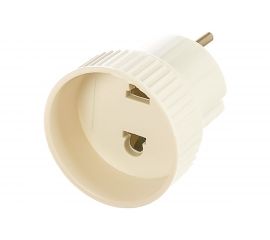 Европереходник без заземления EKF 6А белый AAP6-1 