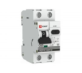 Автоматический дифференциальный выключатель EKF АВДТ-63 10А/30мА C A 6кА DA63-10-30e 