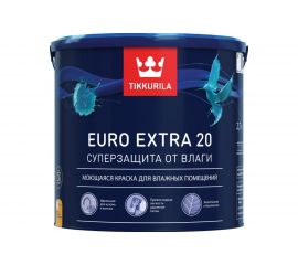 Моющаяся краска для влажных помещений TIKKURILA EURO EXTRA 20 база с 2,7 л 40461 