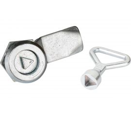 Замок под трехгранный ключ ТРИЗАМ цинк, d-9 мм, с ригелем и ключом ЗЧВ.М.2.79.1061.КМ TRZ0047 