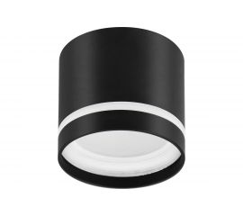 Накладной светильник-подсветка ЭРА OL9 GX53 BK/WH, под лампу Gx53, алюминий, цвет черный/белый, Б0048542 