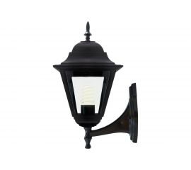 Садово-парковый светильник, четырехгранный на стену вверх 100W E27 230V, черный Feron 4201 11024 