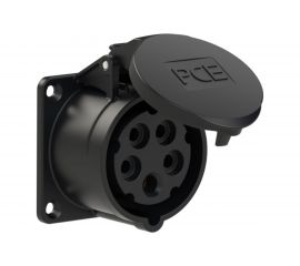 Встраиваемая розетка PCE 16А 400V 3P+N+E IP44 черная 315-6x 