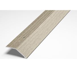 Порог разноуровневый алюминиевый Лука 45 мм, 1,35 м, декоративный, Дуб беленый 00000003061 