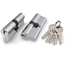 Цилиндровый механизм Fuaro 100 ZA 90 mm /40+10+40/ CP хром 5 кл. 34405 