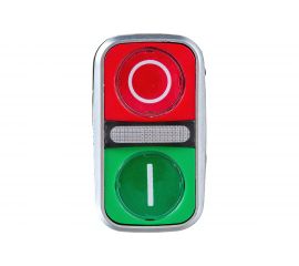 Двойная кнопка ANDELI LA115-A5-11RD1, 1NO 1NC, 220В, IP65 ADL10-204 