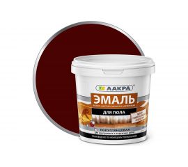 Акриловая эмаль для пола Лакра красно-коричневая, 0.9 кг 90005134839 