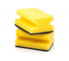 Кухонные губки PATERRA AKTIV maxi с вырезами 65х85х44 мм, 3 шт. 406-002 