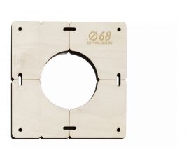 Шаблон для сверления подрозетников на 1 отверстие диаметром 68 мм, толщина фанеры 8 мм РОТОР 1shablon68 
