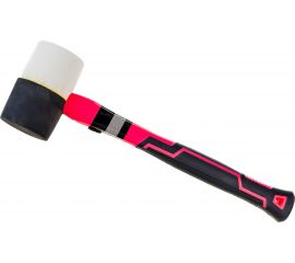 Резиновая киянка Ladina 450г, черно-белая резина, фибергласовая двухкомпонентная рукоятка 304-002 