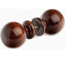 Деревянная ручка-кнопка Ликон Шар лак, тёмная 6093 