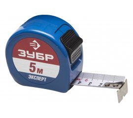 Рулетка Зубр ЭКСПЕРТ, алюминиевый корпус повышенной прочности, нейлон покрытие, компактная эргоном конструкция, 5м/25мм 34058-05-25 