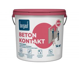 Сцепляющая акриловая грунтовка Bergauf Beton Kontakt U для наружных и внутренних работ, 14 кг 24512 