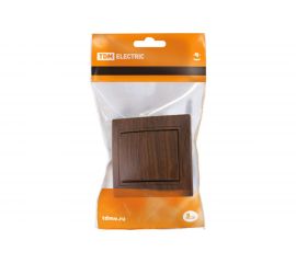 1-клавишный выключатель TDM 10А ЭКО бук Таймыр SQ1814-0301 