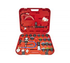 Набор приспособлений для тестирования герметичности систем охлаждения ЭВРИКА 27 предметов, в кейсе ER-86715 