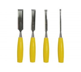 Набор стамесок СПЕЦ НС-4П, пласт. рукоять, 4 шт, сталь HCS,пласт пакет СПЕЦ-3383 