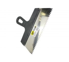 Нержавеющий шпатель ON пластиковая ручка 150мм зуб 10мм 02-11-150 