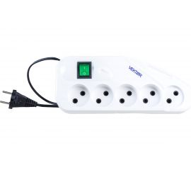 Сетевой фильтр Vektor LITE 2.2кВт светло-серый 1.8м-2м 9774 