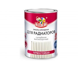 Алкидная эмаль для радиаторов OLECOLOR белый, 0.9 кг 4300000703 