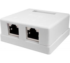 Компьютерная розетка SUPRLAN 8P8C /RJ-45/, FTP, Cat.5e, 2 порта 10-0308 