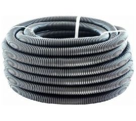 Гофрированная труба Экопласт ПНД, тяжелая, с зондом, диаметр 50 мм, цвет черный 21150 