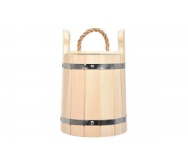 Кадка из липы с крышкой и гнётом Банные штучки 5л 32701 