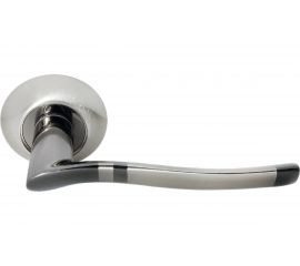 Дверная ручка MORELLI "Фонтан", цвет-бел. никель/черн. никель DIY MH-04 SN/BN 9010556 