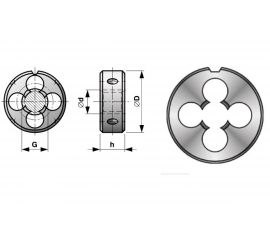Плашка, трубная резьба G3/8 дюйма Bucovice Tools 212380 