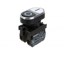 Нажимная кнопка Emas серия B, сдвоенная, черно-белая, 1НО+1НЗ, 250 В AC, 4 А, 8 шт. B102K20HB 